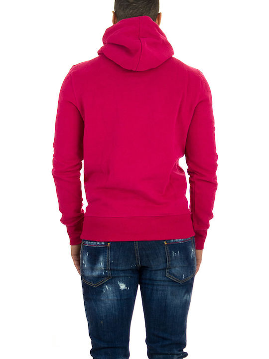 Superdry Herren Sweatshirt mit Kapuze und Taschen Rosa