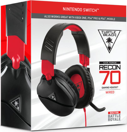 Turtle Beach Recon 70 Over Ear Gaming Headset with Connection 3.5mm Red