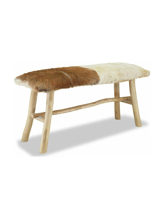 Stool Bench Stool Upholstered with Leatherette Multicolour 100x30x45cm