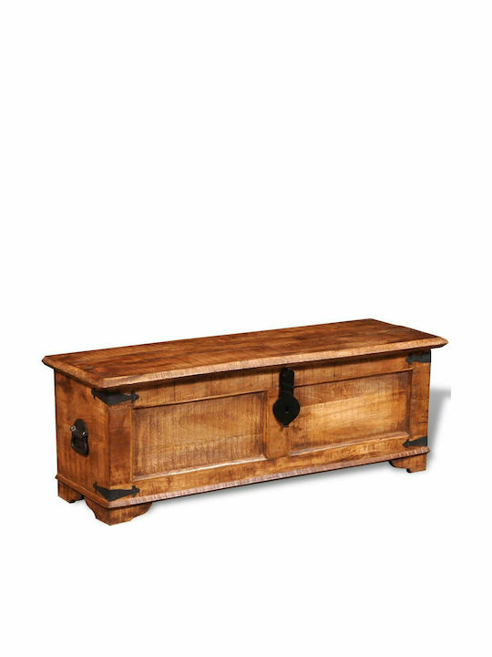 vidaXL Декоративна куфар Дърво Кафяв 110x35x40бр