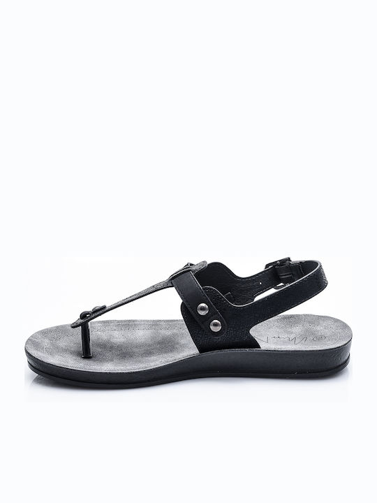 Envie Shoes Women's Flat Sandals Anatomic in Black Color