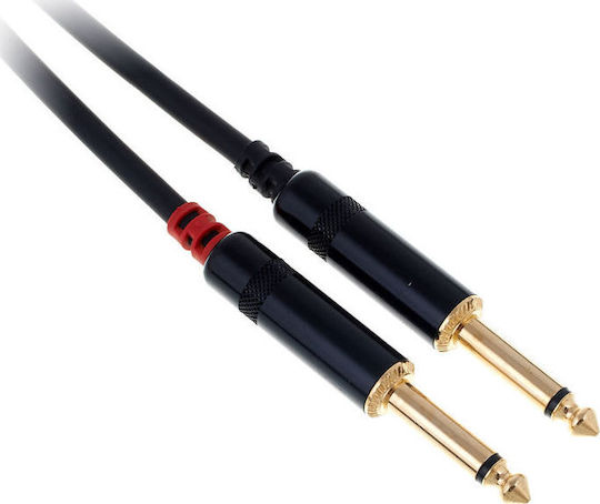 Pro snake Cablu 2x 6,3 mm de sex masculin - 6,3 mm de sex masculin 0.90m (TPY 2009 JPP)
