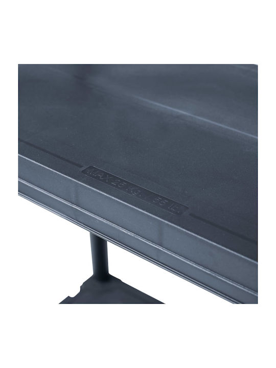 Plastic Outdoor Shelving Unit with 5 Shelves Black 60x30x180cm