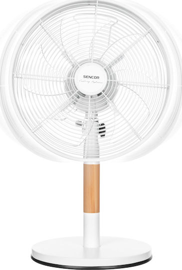 Sencor Επιτραπέζιος Ανεμιστήρας 35W Διαμέτρου 30cm Λευκός