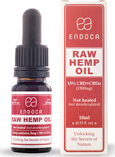 Endoca Raw Hemp Масло Канабис в Капки с 15% CBD 10мл