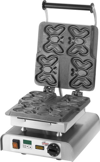 Neumarker Butterfly Επαγγελματική Βαφλιέρα Μονή Άνοιγμα 90° για Βάφλες σε Σχήμα Ξυλάκι 12-40737DT