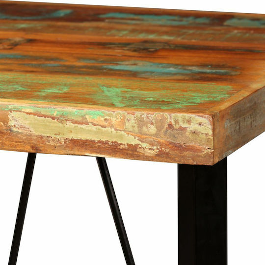 Table Bar from Solid Wood & Metal Natural 60x60x107cm