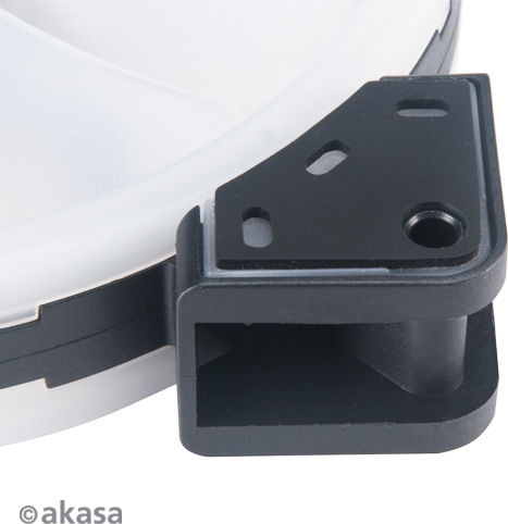 Akasa Vegas TLY Case Fan 140mm (1200rpm / 41.2cfm) with RGB Lighting and 3-Pin Connection White