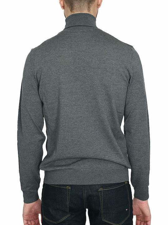 Hugo Boss Musso Men's Long Sleeve Sweater Turtleneck Gray