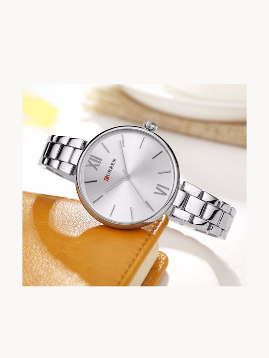 Curren Women's Watch with Silver Metal Bracelet