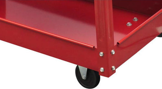 vidaXL Wheeled Metallic Tool Carrier 3 Slot W84xD41xH78cm
