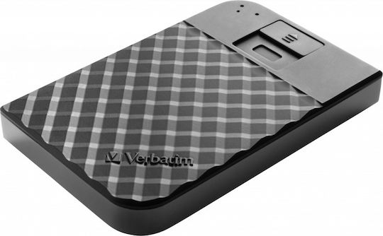 Verbatim Fingerprint Secure USB 3.1 / USB-C External 2.5" HDD 1TB Black