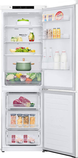LG Combină frigorifică 341lt Total NoFrost Î186xL59.5xA68.2cm. Alb GBP31SWLZN