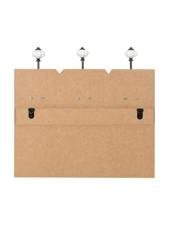 vidaXL Antique Wall Hanger Wooden 12 Hooks Multicolour 40x120cm