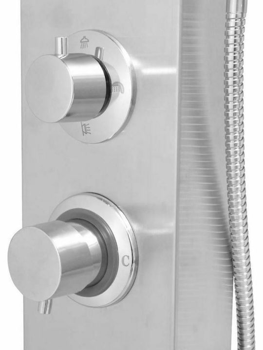 vidaXL Hydromassage Column 130cm Silver