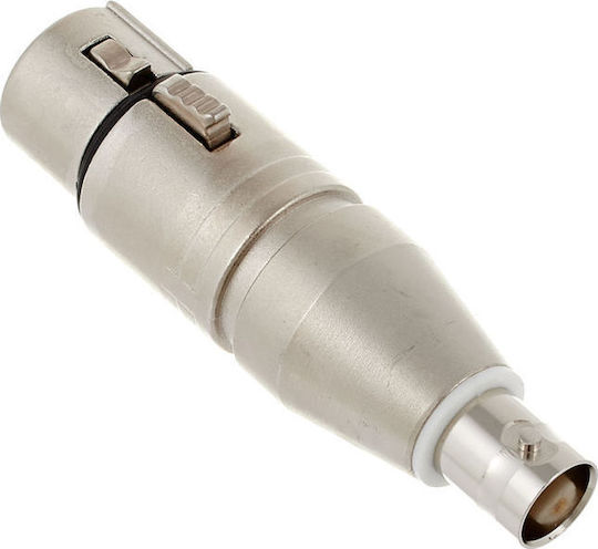Neutrik Μετατροπέας BNC male σε XLR female Ασημί 1τμχ NA2FBNC