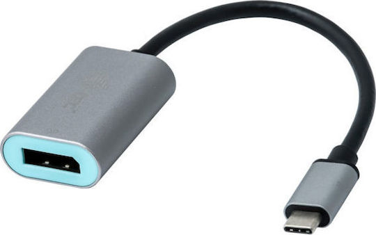 i-tec Converter USB-C male to DisplayPort female Silver 1pcs C31METALDP60HZ