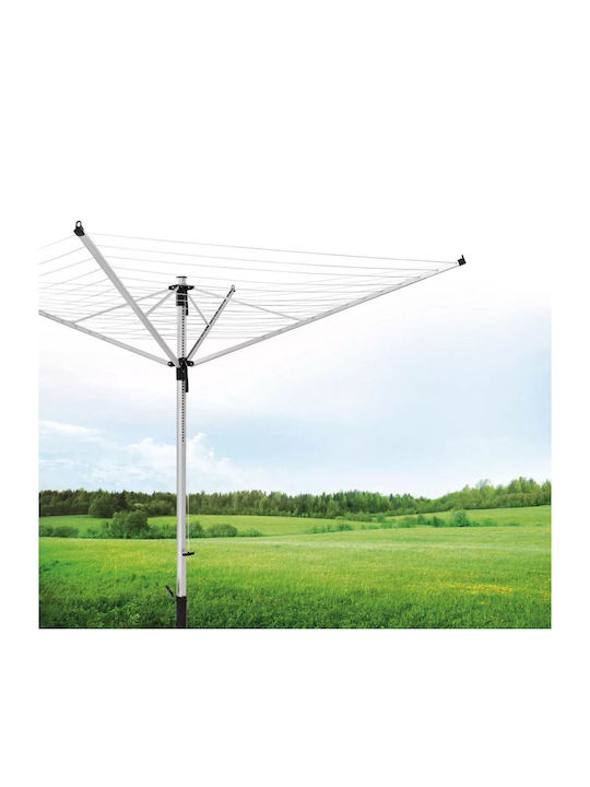Leifheit LinoLift 600 Folding Floor Clothes Drying Rack for Garden made of Aluminum 17x15.5cm