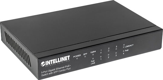 Intellinet Managed L2 PoE+ Switch με 5 Θύρες Gigabit (1Gbps) Ethernet