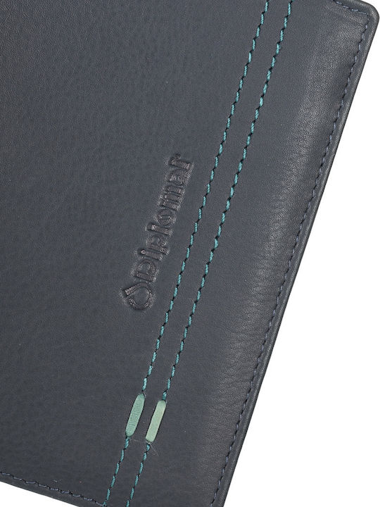 ΜΝ429 Leather Men's Wallet Blue