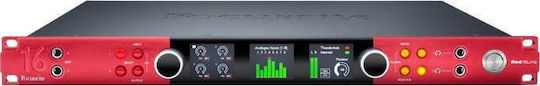 Focusrite Dante Red 16Line Επαγγελματική Κάρτα Ήχου για Rack με Σύνδεση Ethernet, Thunderbolt 3