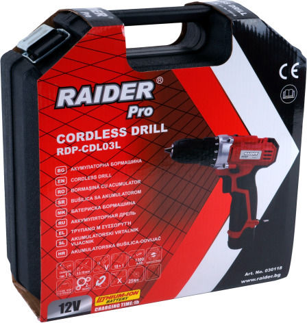Raider RDP-CDL03 Battery Power Drill Driver 12V