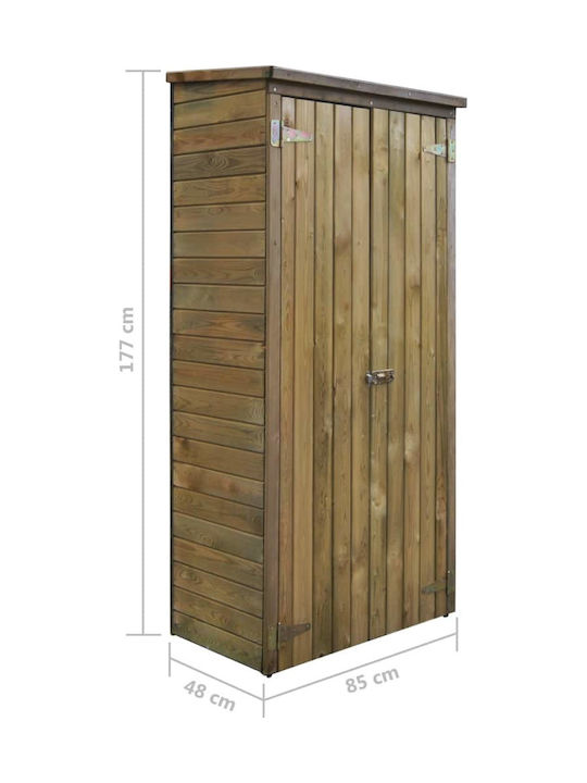 Wooden Garden Shed M0.85xW0.48xH1.77m