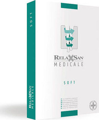 Relaxsan Medicale Soft Κάλτσες Ριζομηρίου Διαβαθμισμένης Συμπίεσης με Σιλικόνη & Ανοικτά Δάκτυλα 23-32 mmHg Μπεζ