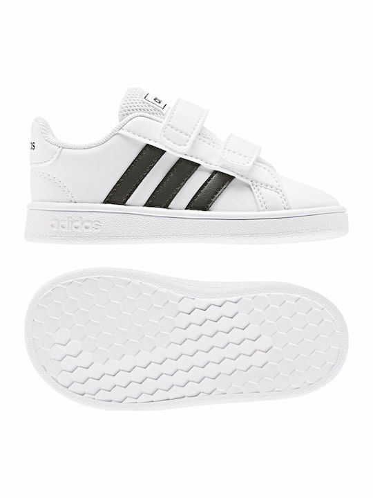 Grand Court GRAND COURT Kids Sneakers with Scratch Cloud White / Core Black