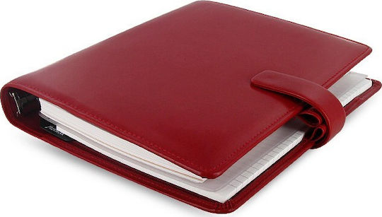 Filofax Metropol A5 Седмичен Организатор Червено Кожено 20.5x20.5см.