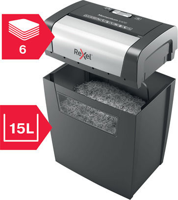 Rexel Momentum X406 Cross Cut 6-Sheet Paper Shredder