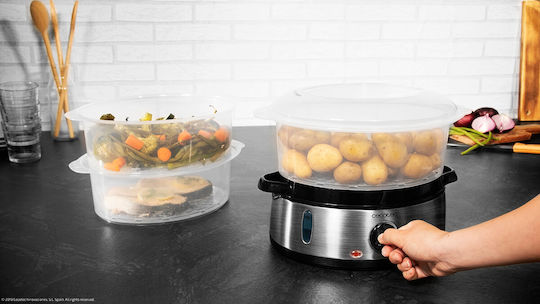 Cecotec Vapovita 3000 Inox Food Steamer with 3 Steaming Decks 9lt