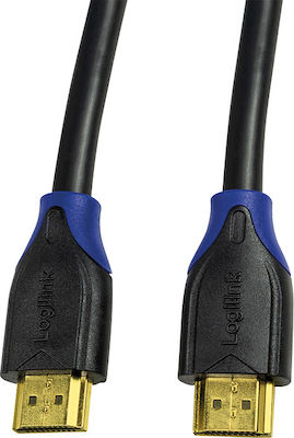 LogiLink HDMI 2.0 Cable HDMI male - HDMI male 2m Μαύρο