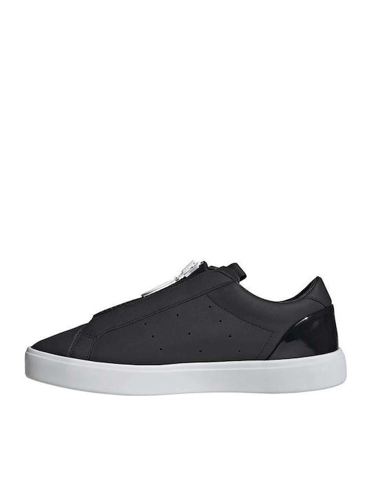 Sleek Zip Sneakers Core Black / Crystal White