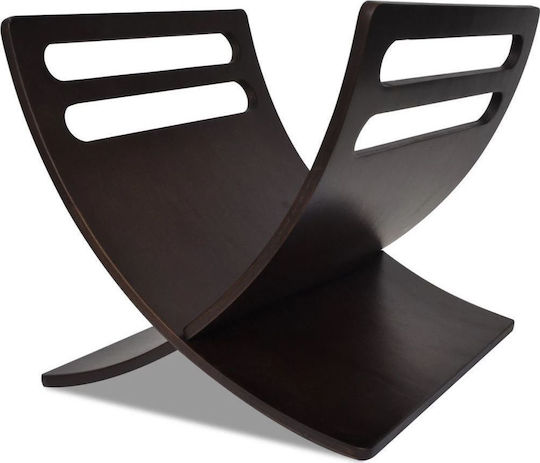 vidaXL Wooden Magazine Rack Brown 29.5x26.5x29.5cm