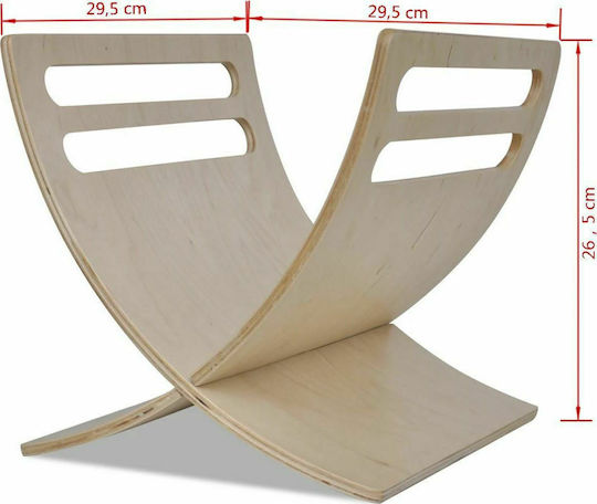 vidaXL Стойка за списания Дърво Бежов 29.5x26.5x29.5бр 1бр