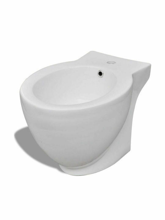 vidaXL Λεκάνη Δαπέδου με Καζανάκι με Κάλυμμα Soft Close Λευκή