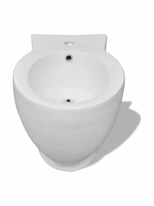 vidaXL Λεκάνη Δαπέδου με Καζανάκι με Κάλυμμα Soft Close Λευκή