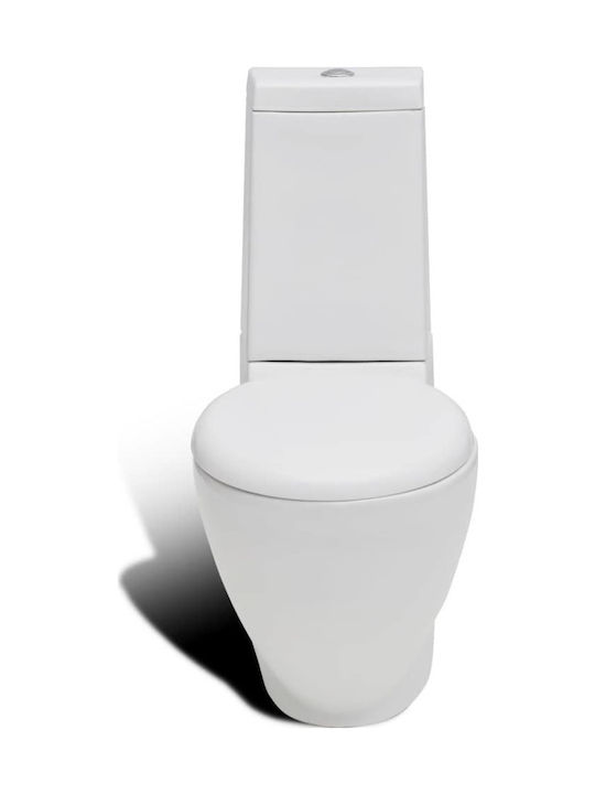 vidaXL Floor-Standing Toilet with Flush White