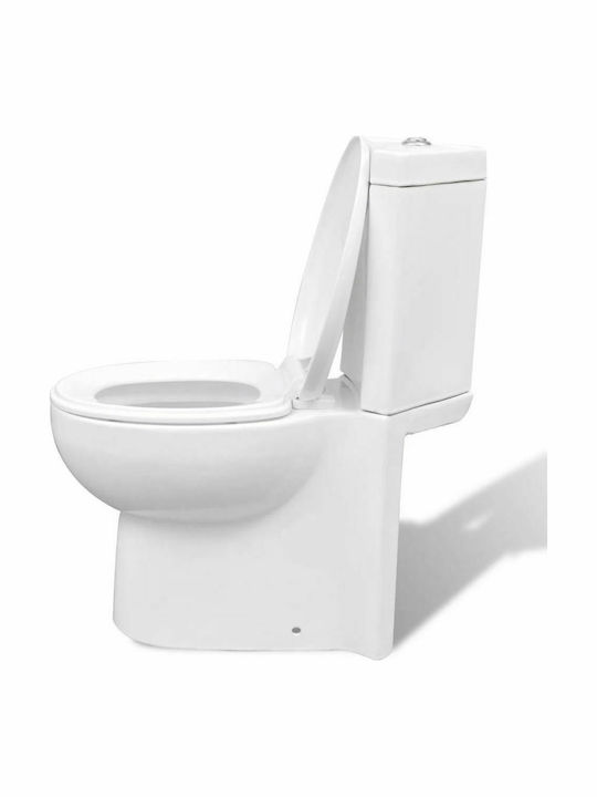 vidaXL Floor-Standing Toilet with Flush White