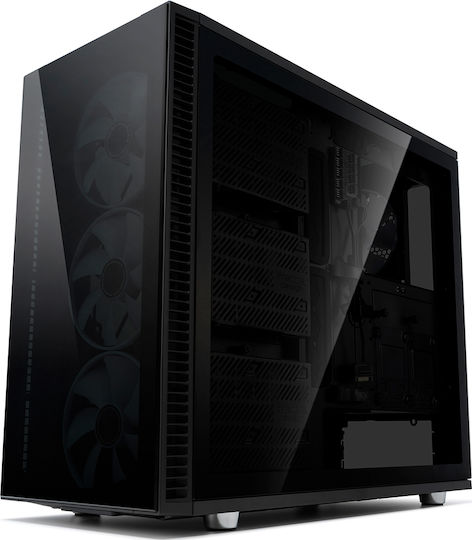 Fractal Design Define S2 Vision RGB Геймърско бюро Пълна кула Компютърна кутия със страничен прозорец Черен