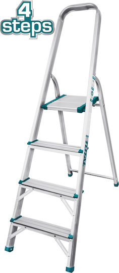 Total Aluminum Ladder Ladder Aluminum with 3+1 Steps 260cm