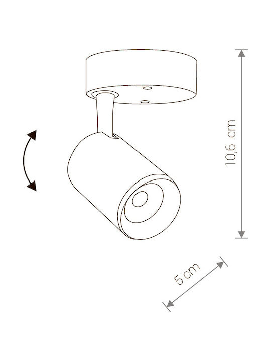 Nowodvorski Iris Single LED Warm White Spot in White Color