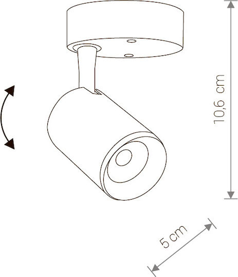 Nowodvorski Iris Single LED Warm White Spot in White Color Nowodvorski Iris Single LED Warm White Spot in White Color