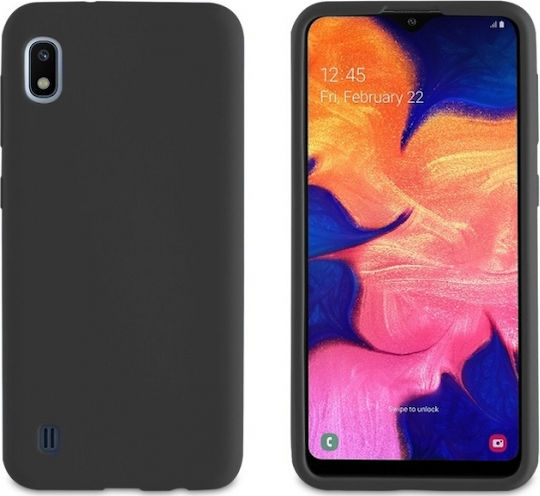 Muvit Back Cover Σιλικόνης Μαύρο (Galaxy A10)