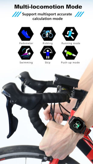 Colmi K5 Smartwatch με Παλμογράφο (Μαύρο)
