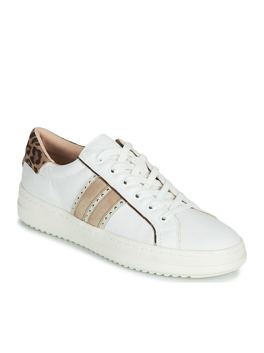 Geox D Pontoise Γυναικεία Ανατομικά Sneakers Λευκά