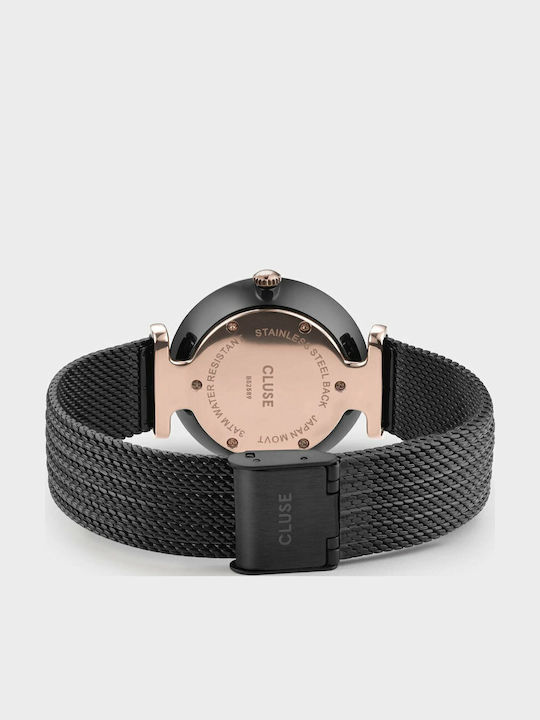 Cluse Triomphe Women's Watch with Black Metal Bracelet