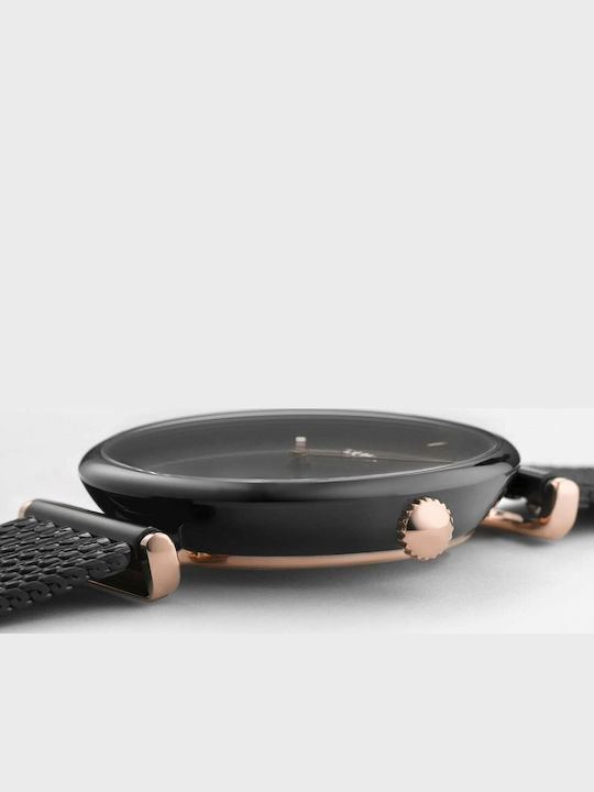 Cluse Triomphe Women's Watch with Black Metal Bracelet