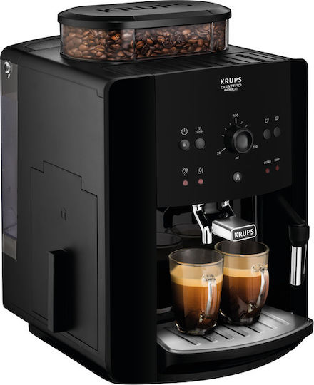 Krups Picto Arabica Automatic Espresso Coffee Machine 1450W Pressure 15bar with Grinding Burr Black EA8110